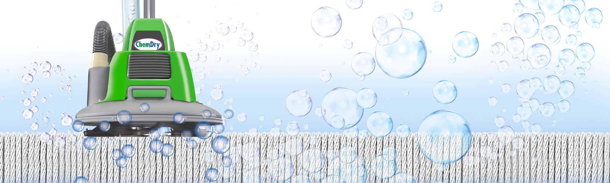 Carbonation combined with Chem-Dry's unique extraction process means cleaner and drier carpets